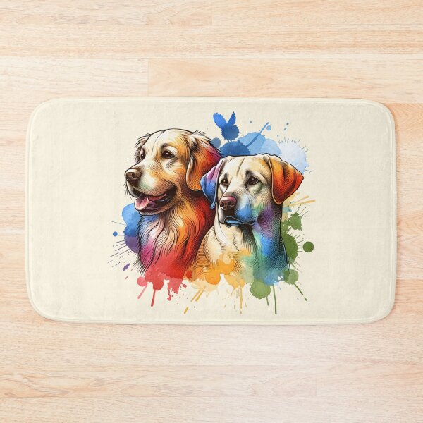 Item preview, Golden Retriever and Yellow Labrador Watercolor designed and sold by 2ndSketch.