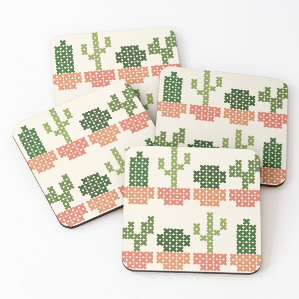 Item preview, Cross Stitch Cacti designed and sold by QueenTheBean.