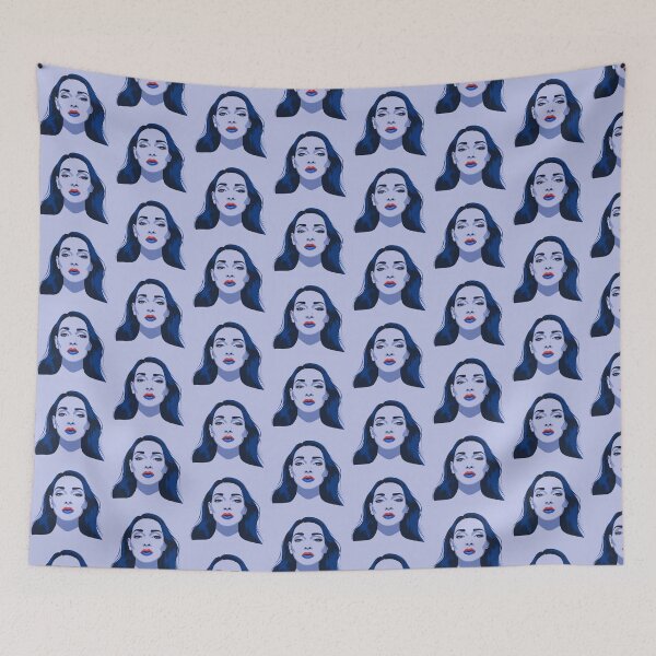 Item preview, Geometric Vision: Triangular Eyes, Red Cheeks, Blue Lips designed and sold by Thijsje.
