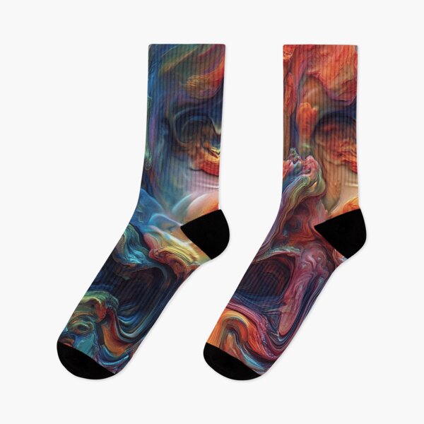 Item preview, Surreal Fluid Faces in Vibrant Swirling Colors designed and sold by Nicholas Panek.
