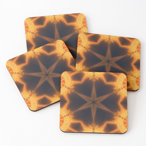 Item preview,  Golden Kaleidoscope Pattern in Illuminated Symmetry designed and sold by KilianSzmid.
