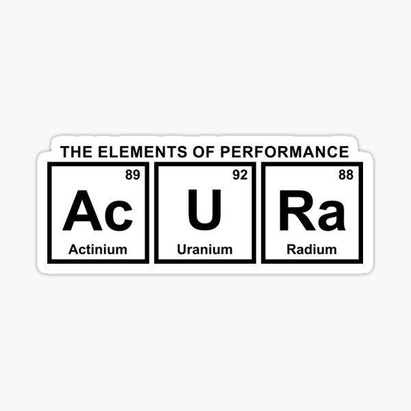 The Elements of Performance - Acura Sticker