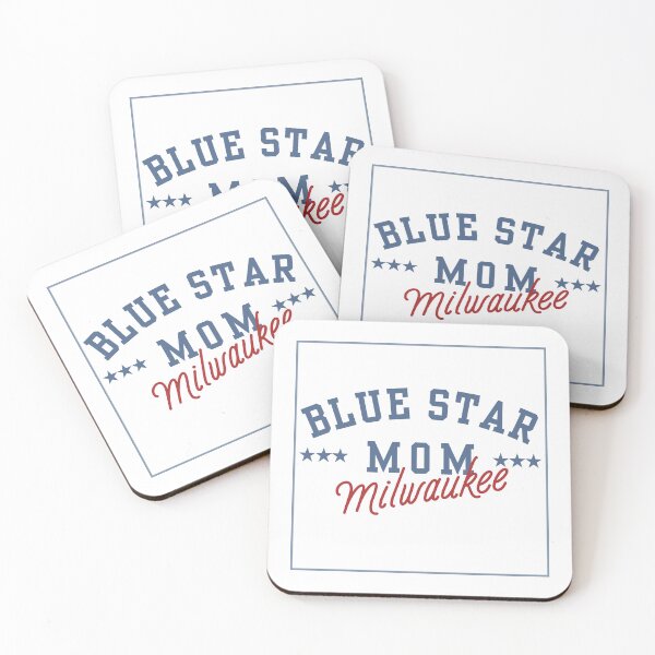 Aperçu de l'œuvre Blue Star Mom Milwaukee Varsity Text créée et vendue par bluestarmerch.