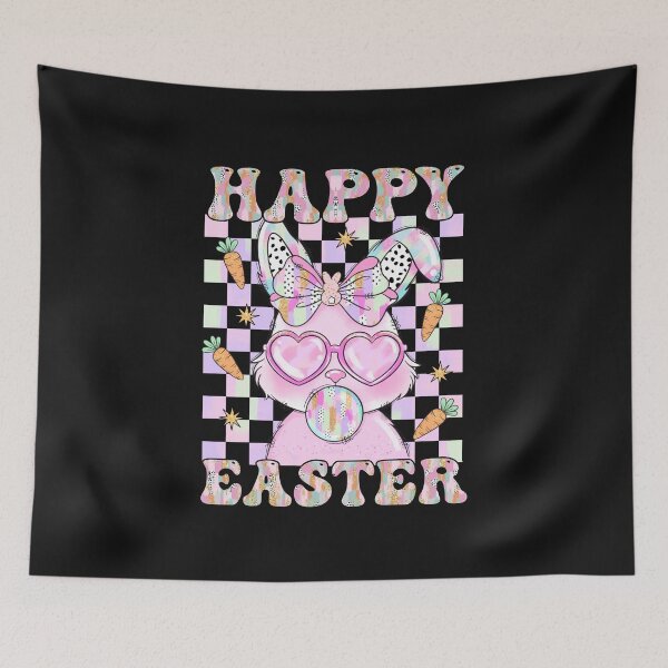Item preview, Rabbit Bunny Blowing Bubble Gum Easter Day Coquette Bow designed and sold by TalalosART.