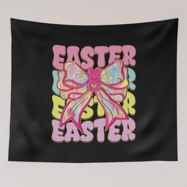 Item preview, Happy Easter Day Coquette Bow Bunny Tie Dye Girls Women designed and sold by TalalosART.