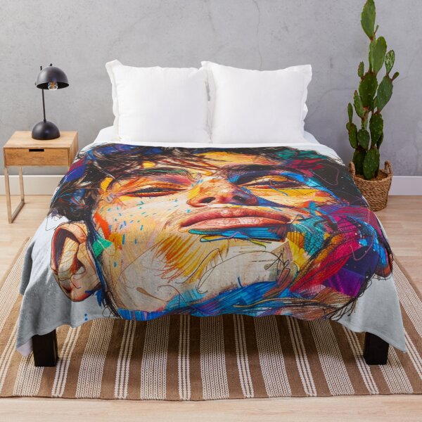 Item preview, a drawing of a young man with a colorful paper designed and sold by IreneRuya.