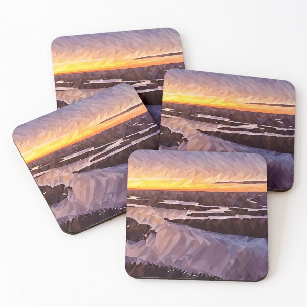 Item preview, Inlets southwest Puget Sound Sunset (Poly Art) designed and sold by flyscenicair.