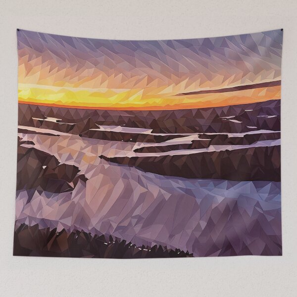 Item preview, Inlets southwest Puget Sound Sunset (Poly Art) designed and sold by flyscenicair.