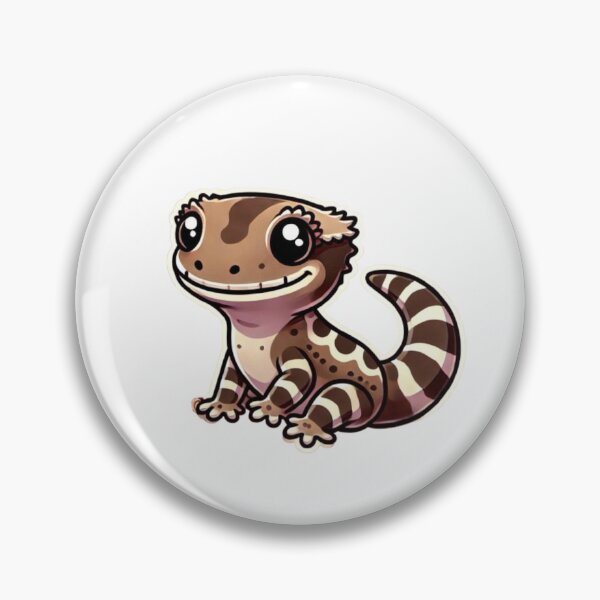 Item preview, Kawaii Cute Brown Crested Gecko designed and sold by artbeyondr.