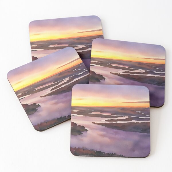 Item preview, Inlets southwest Puget Sound Sunset (Watercolor) designed and sold by flyscenicair.