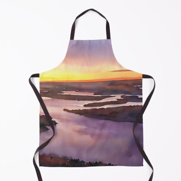 Item preview, Inlets southwest Puget Sound Sunset (Watercolor) designed and sold by flyscenicair.