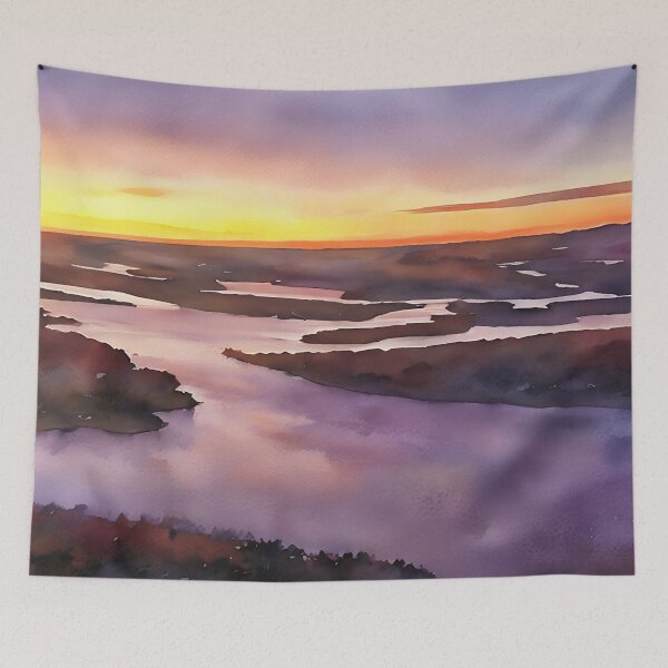 Item preview, Inlets southwest Puget Sound Sunset (Watercolor) designed and sold by flyscenicair.