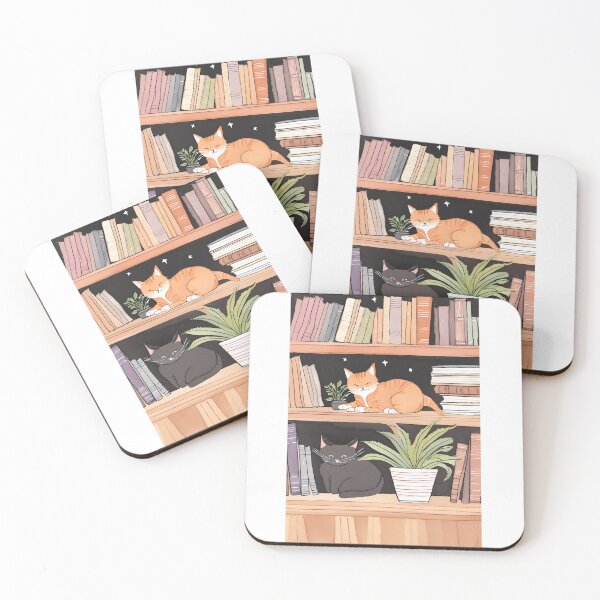 Item preview, Bookish Cat Aesthetic - Cat On A Bookshelf designed and sold by Wiss2Arts.