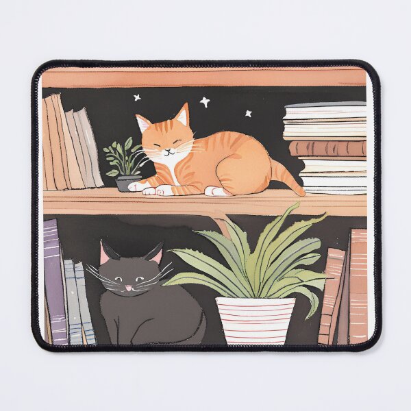 Item preview, Bookish Cat Aesthetic - Cat On A Bookshelf designed and sold by Wiss2Arts.