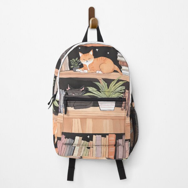 Item preview, Bookish Cat Aesthetic - Cat On A Bookshelf designed and sold by Wiss2Arts.