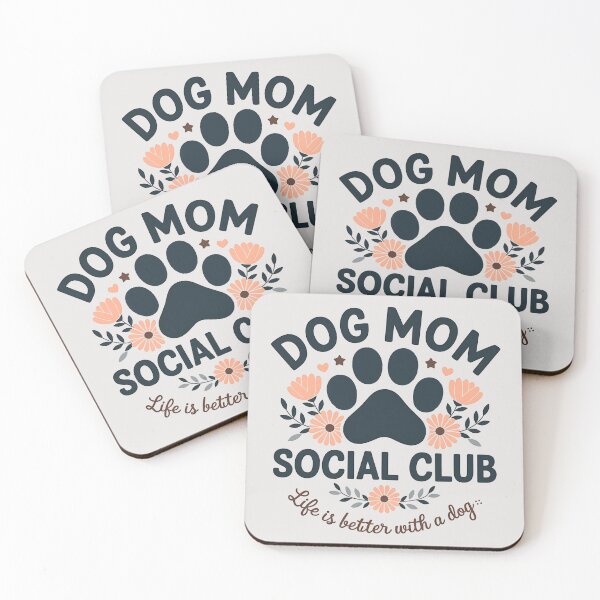 Item preview, Dog Mom Social Club floral slogan designed and sold by emjell studio.