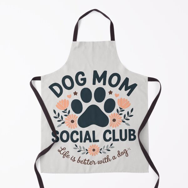 Item preview, Dog Mom Social Club floral slogan designed and sold by emjell studio.