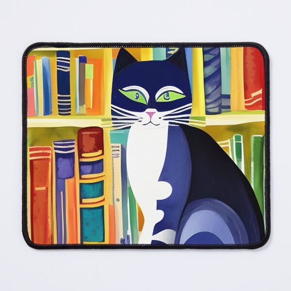 Item preview, Bookish Cat Aesthetic - Cat On A Bookshelf designed and sold by Wiss2Arts.