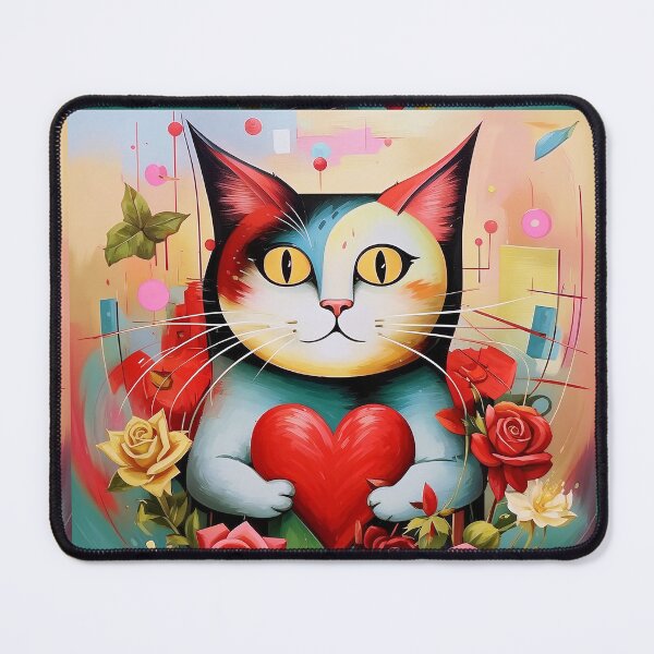 Item preview, A cat in love with a heart. designed and sold by Natalia-Vlad.