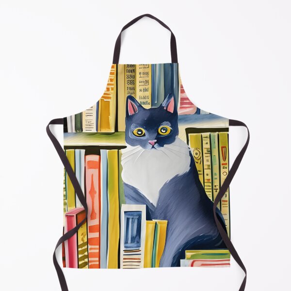 Item preview, Bookish Cat Aesthetic - Cat On A Bookshelf designed and sold by Wiss2Arts.