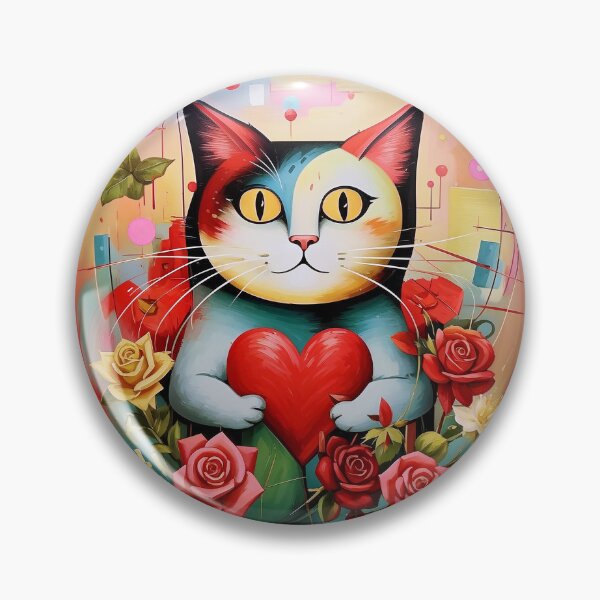 Item preview, A cat in love with a heart. designed and sold by Natalia-Vlad.