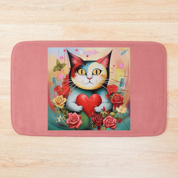 Item preview, A cat in love with a heart. designed and sold by Natalia-Vlad.