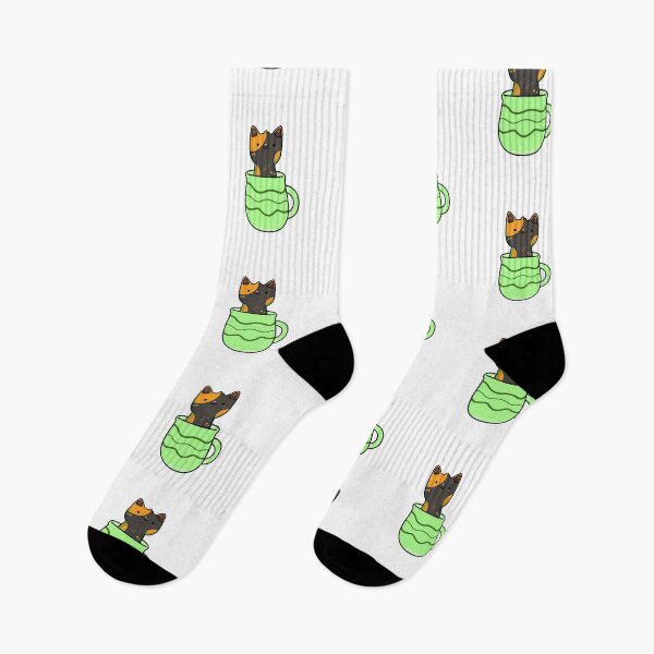 Item preview, Kawaii Tortoiseshell Kitten In Stripey Green Mug designed and sold by kawaiilife.