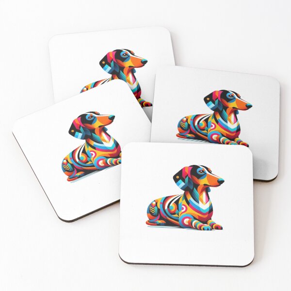 Item preview, Abstract Dachshund Vasarely Style Funny Dachshund Lover  designed and sold by Creat-Des.