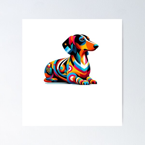 Item preview, Abstract Dachshund Vasarely Style Funny Dachshund Lover  designed and sold by Creat-Des.