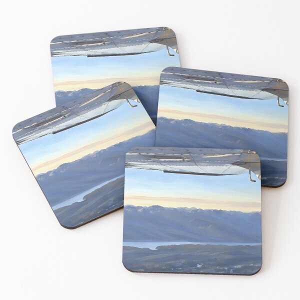 Item preview, Flying Olympic Mountains Hood Canal (Impressionist) designed and sold by flyscenicair.