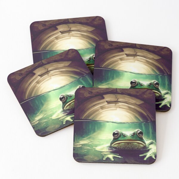 Item preview, frog sitting in water designed and sold by west90.