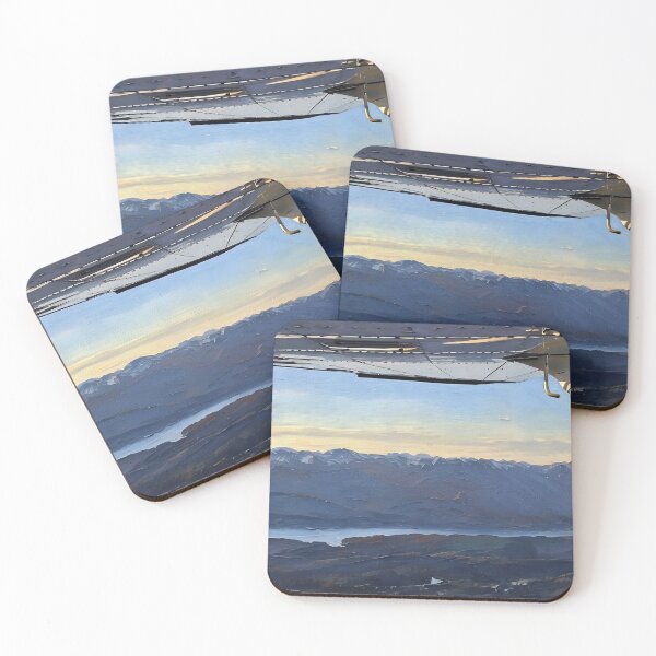 Item preview, Flying Olympic Mountains Hood Canal (Oil Painting) designed and sold by flyscenicair.