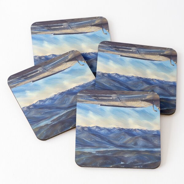 Item preview, Flying Olympic Mountains Hood Canal (Pastel) designed and sold by flyscenicair.