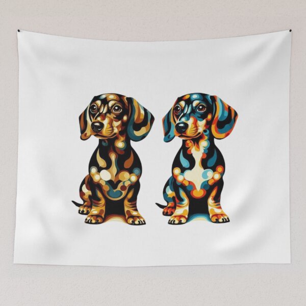 Item preview, Abstract Dachshund Vasarely Style Funny Dachshund Lover  designed and sold by Creat-Des.