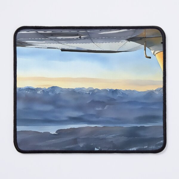 Item preview, Flying Olympic Mountains Hood Canal (Watercolor) designed and sold by flyscenicair.