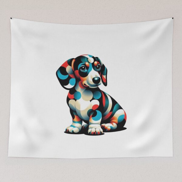 Item preview, Abstract Dachshund Vasarely Style Funny Dachshund Lover  designed and sold by Creat-Des.
