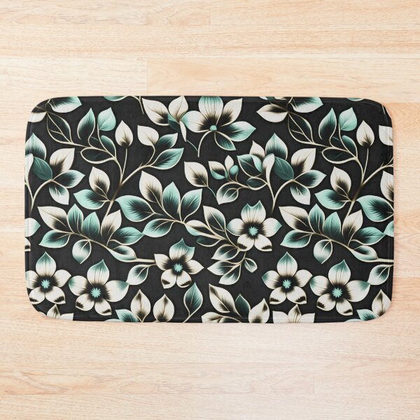 Item preview, Classic Floral Design with Blue Hues on Dark Backdrop designed and sold by Juliette Ozkalfayan.