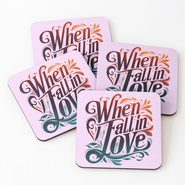 Item preview, When I Fall in Love, typography designed and sold by maxmaj.
