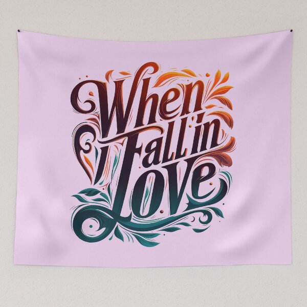 Item preview, When I Fall in Love, typography designed and sold by maxmaj.