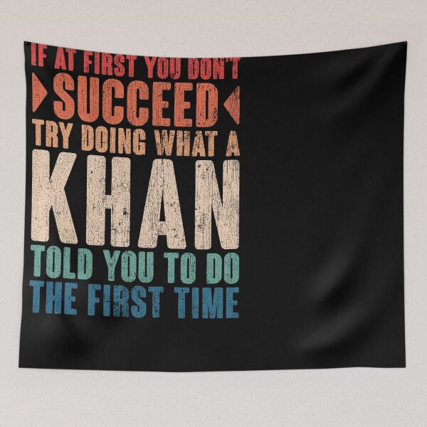 Item preview, Khan last name surname vintage funny personalized birthday gift designed and sold by 9X FR.