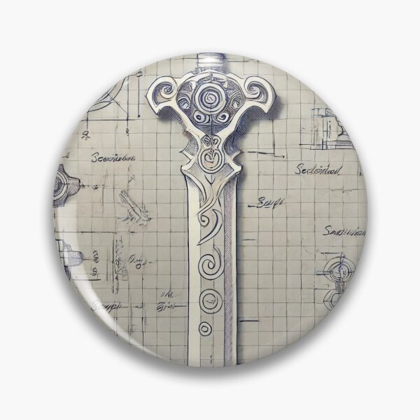 Item preview, Fantasy Sword Design Blueprint Art designed and sold by Istyak7.