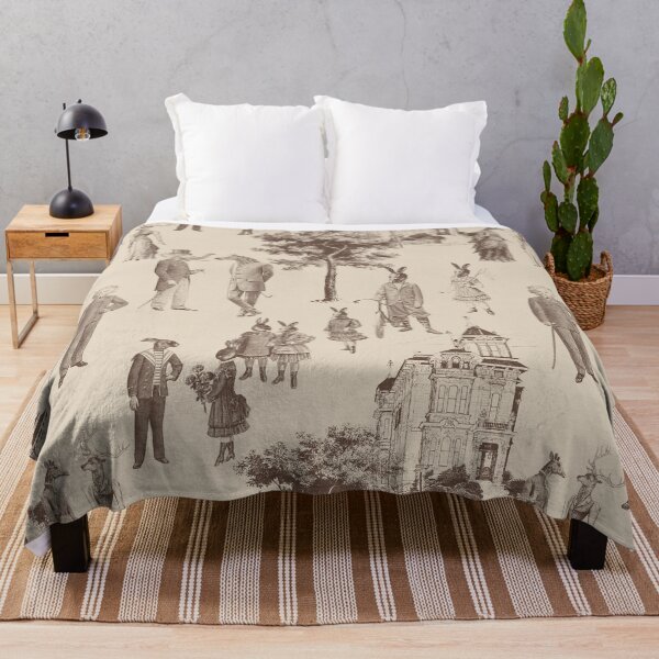 Vista previa del artículo con la obra «Animales victorianos antiguos en tela marrón y beige», diseñado y vendido por Gossip Rag.