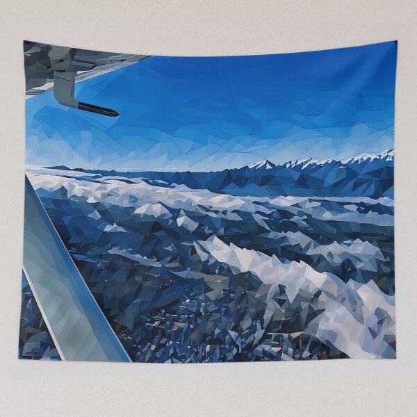Item preview, Flying Olympic Mountains Cloud (Poly Art) designed and sold by flyscenicair.