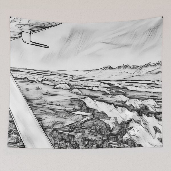 Item preview, Flying Olympic Mountains Cloud (Sketch) designed and sold by flyscenicair.