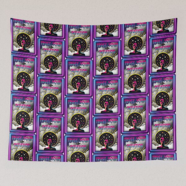 Item preview, Trust Your Intuition Melanated Queen Clouds Eye designed and sold by bitebackcobbc.
