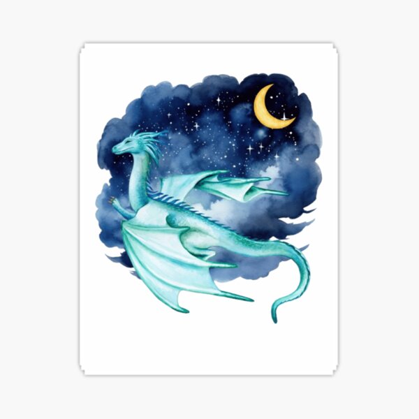 Item preview, Wunderschöner, skurriler Drache, der im Nachthimmel fliegt designed and sold by Monica C. Webster.