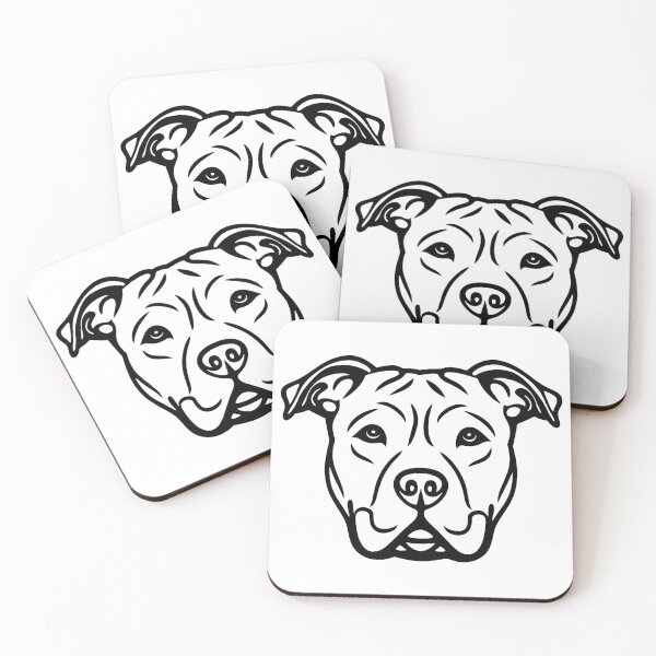 Item preview, Pitbull Face Silhouette Fierce Dog Art designed and sold by theartfulaspie.