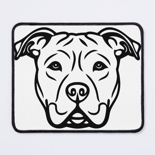 Item preview, Pitbull Face Silhouette Fierce Dog Art designed and sold by theartfulaspie.