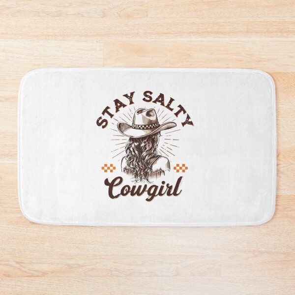 Item preview, Retro Vintage Cowgirl Illustration with Bold "Stay Salty" Text – Western Rodeo Aesthetic designed and sold by Colorful-Garden.