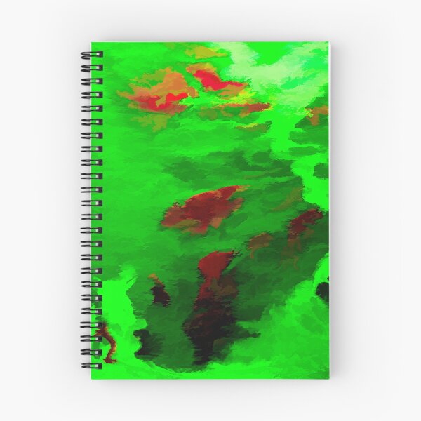 Item preview, Manchas rojas borrosas sobre un fondo verde. Pintura abstracta. Abstracción de fantasía. designed and sold by fishwithout.